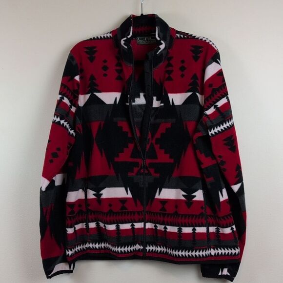 L-RL Lauren Active Southwestern Style Full Zip Fleece Jacket - Picture 10 of 10